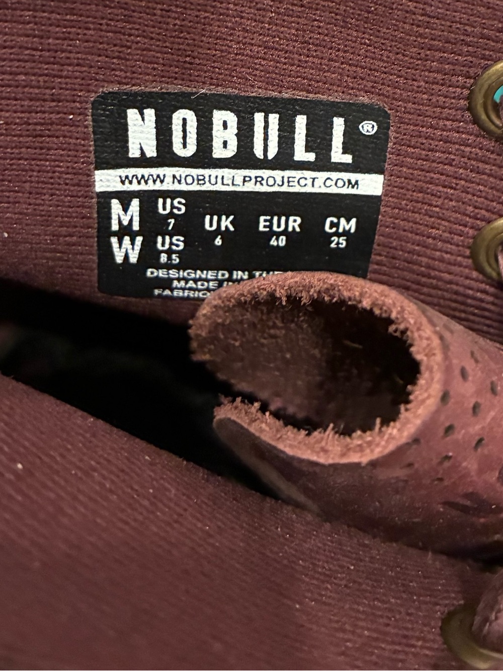 NOBULL Women's Burgundy high top trainers - Picture 2 of 2